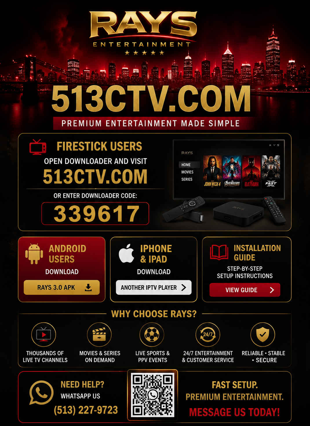 513CTV promotional download flyer